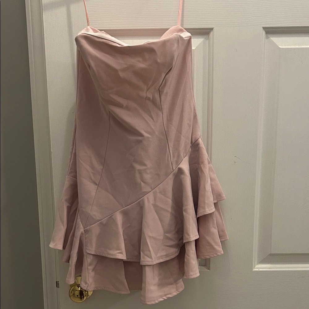 Elegant Pink Layered Women's dress